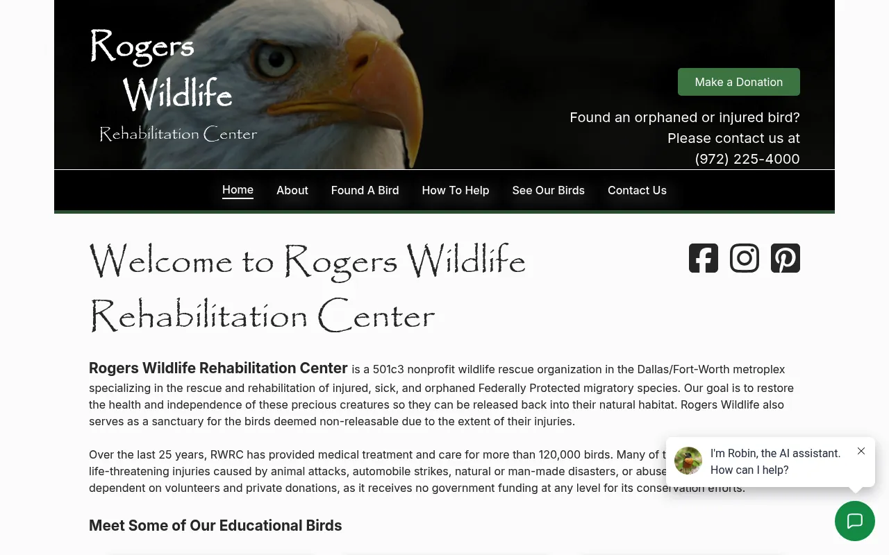 Screenshot of Roger's Wildlife